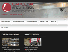 Tablet Screenshot of carolinastainlessfabrication.com